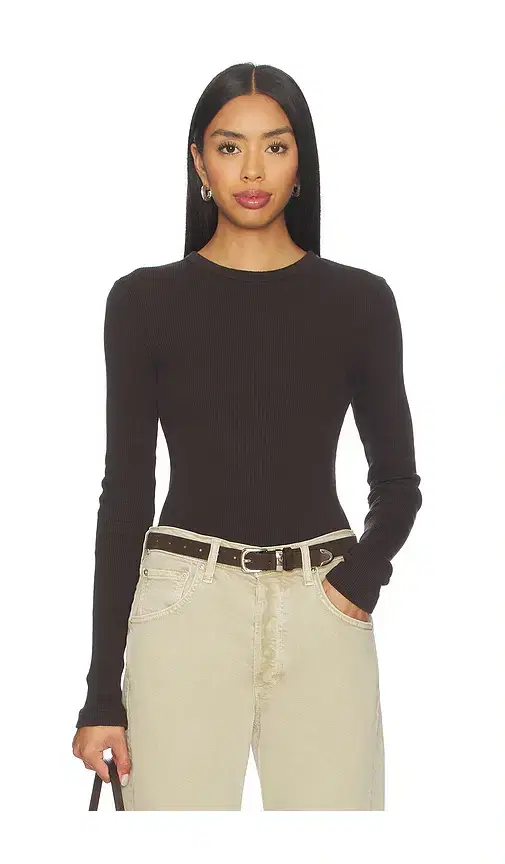Citizens of Humanity Pilar Waffle Crewneck Top