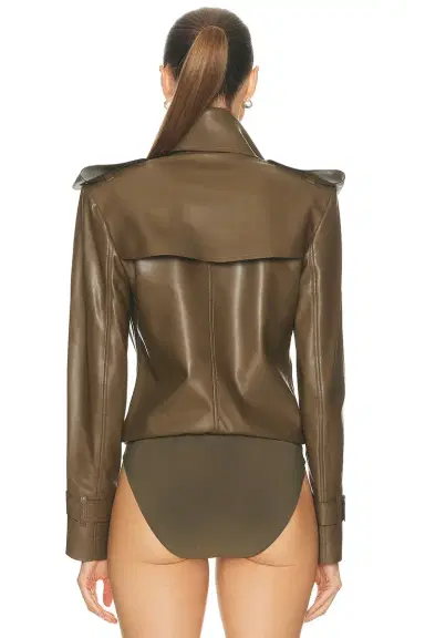 Norma Kamali Double Breasted Trench Bodysuit | Thumbnail 5