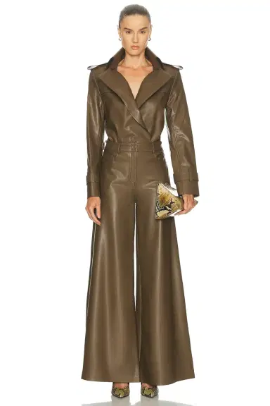 Norma Kamali Double Breasted Trench Bodysuit | Thumbnail 6