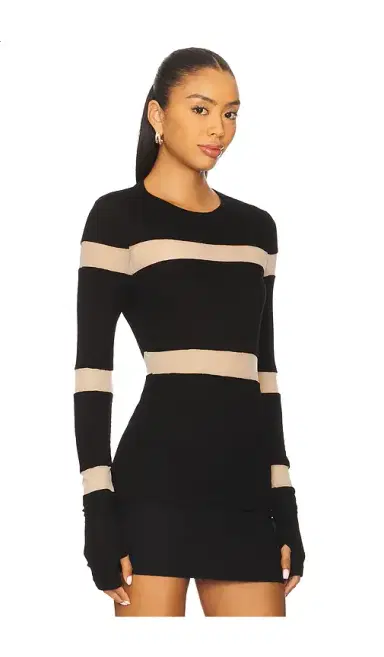 Michael Lauren Vex Long Sleeve Fitted Top | Thumbnail 2