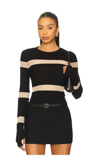 Michael Lauren Vex Long Sleeve Fitted Top | Thumbnail 1