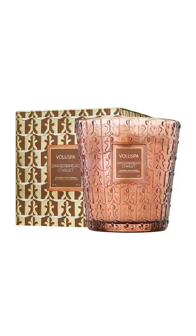 Voluspa Gingerbread Chalet 3 Wick Hearth Candle | Thumbnail 1
