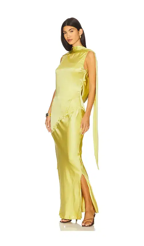 Yellow The Label Nina Silk Dress