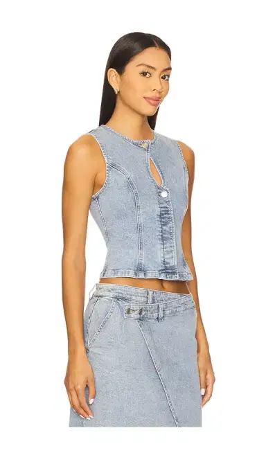 SOVERE Etch Denim Bodice | Thumbnail 2