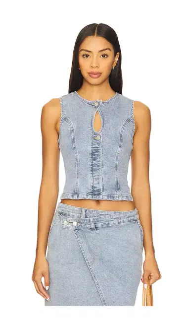 SOVERE Etch Denim Bodice | Thumbnail 1