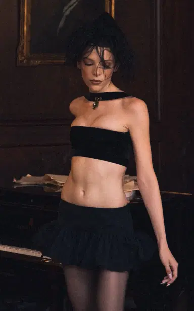 Mirror Palais Ruffled Taffeta Mini Skort - Black - XS | Thumbnail 2