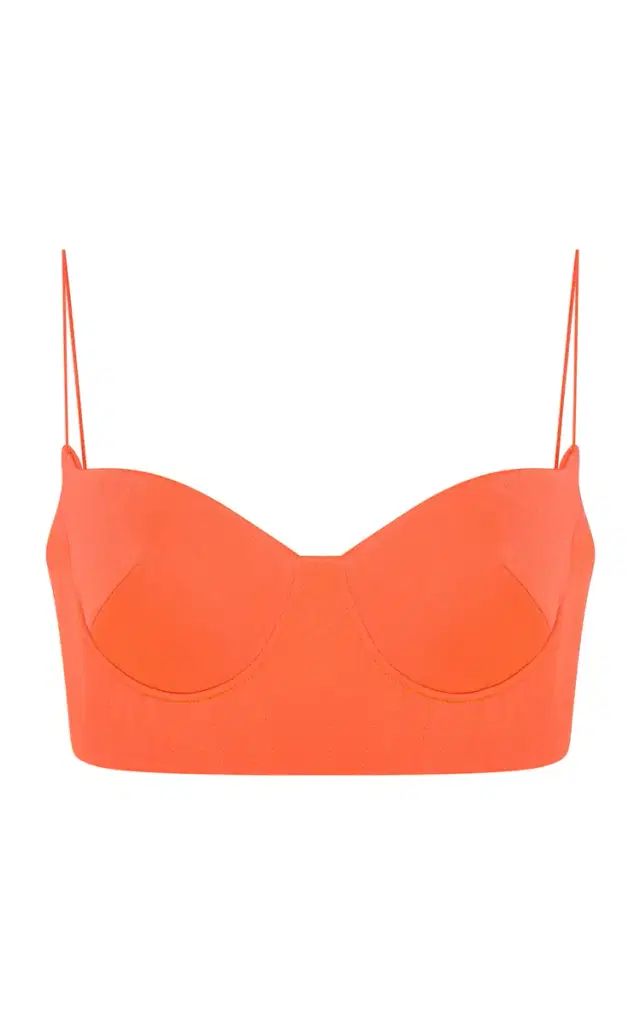 Alex Perry HART satin bustier top