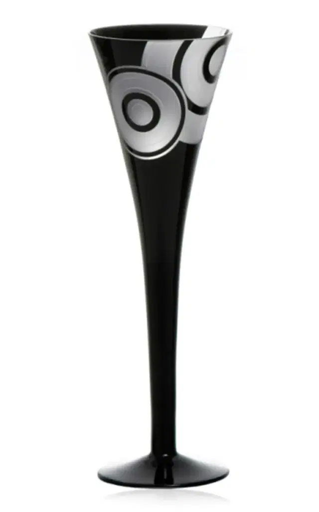 Saturn Glass Champagne Flute - Black