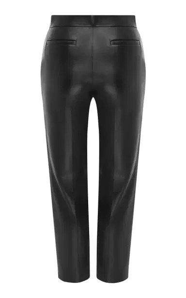 Alex Perry Cropped Leather Straight-Leg Pants | Thumbnail 3 Alex Perry Cropped Leather Straight-Leg Pants | Thumbnail 3