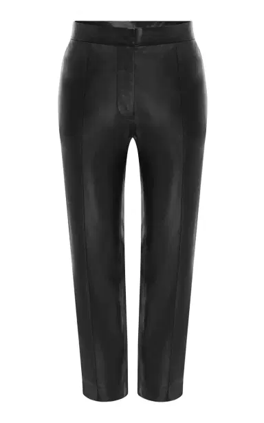 Alex Perry Cropped Leather Straight-Leg Pants | Thumbnail 4 Alex Perry Cropped Leather Straight-Leg Pants | Thumbnail 4