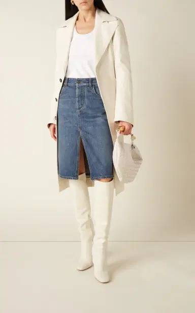 Bottega Veneta Denim Midi Skirt | Thumbnail 2