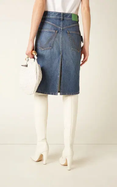 Bottega Veneta Denim Midi Skirt | Thumbnail 4