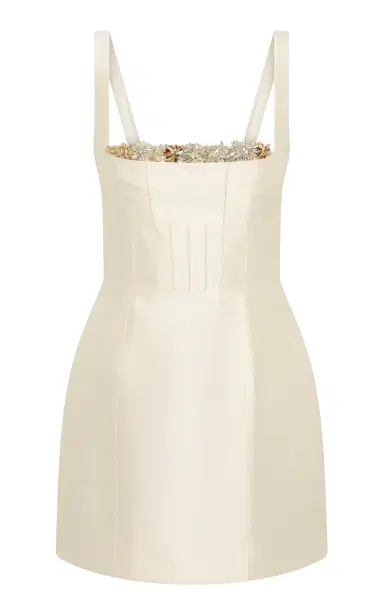 RACHEL GILBERT Ludovica Embellished Wool-Silk Mini Dress | Thumbnail 1