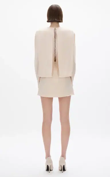 Rachel Gilbert Florida Crystal-Back Mini Dress | Thumbnail 4
