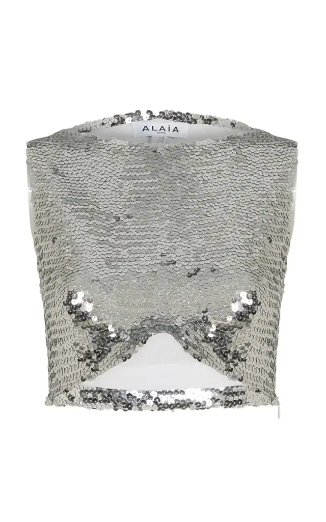 ALAÏA Sequin Cropped Top