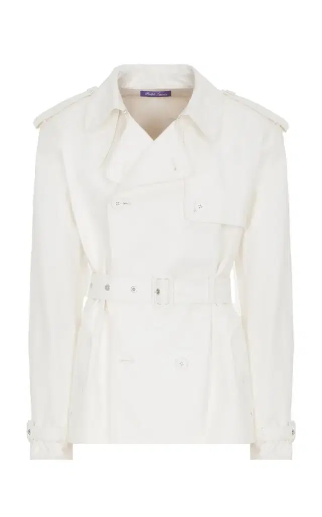 Maiven Short Leather Trench Coat
