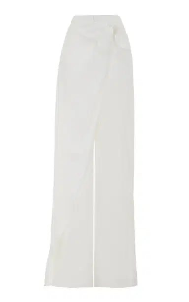 Ralph Lauren Rennie Wrap Overlay Ramie-Blend Wide-Leg Pants | Thumbnail 1