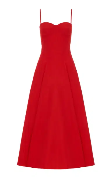 Ralph Lauren Marigot Cotton-Blend Bustier Midi Dress | Thumbnail 4