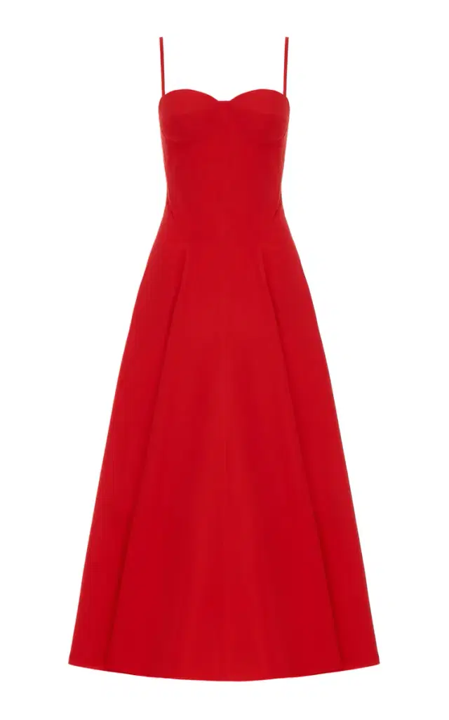 Ralph Lauren Marigot Cotton-Blend Bustier Midi Dress