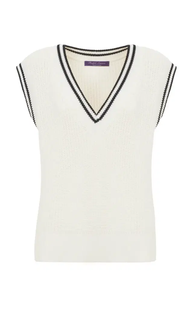 Cotton-Silk Sweater Vest