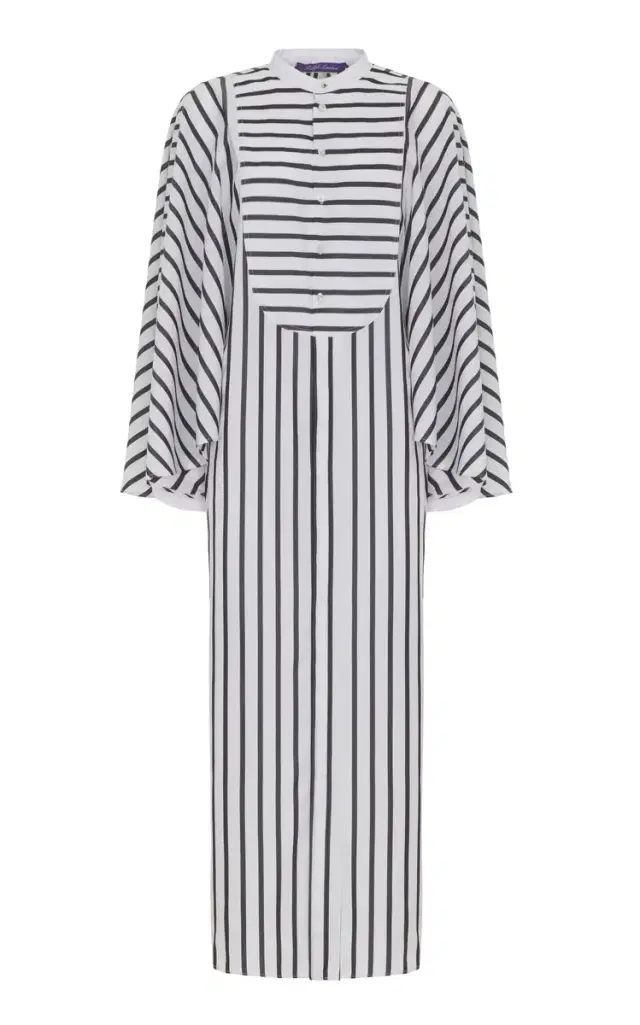 Ralph Lauren Juliana Cotton Midi Blouson Dress