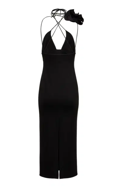 Magda Butrym Floral-Appliquéd Woven Midi Dress | Thumbnail 5