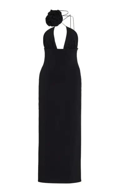 Magda Butrym Floral-Appliquéd Woven Midi Dress | Thumbnail 1