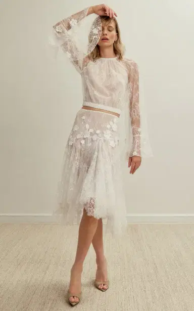 Francesca Miranda Alba Sheer Lace Top | Thumbnail 2