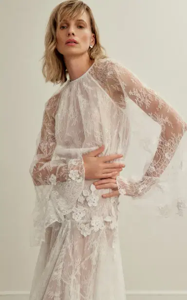 Francesca Miranda Alba Sheer Lace Top | Thumbnail 3