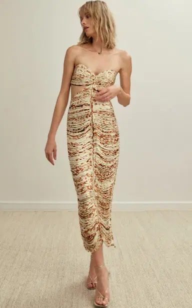 Francesca Miranda Ola Solar Cutout Silk Handmade Dress | Thumbnail 2