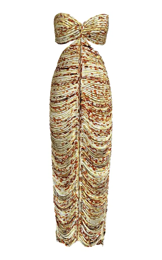 Francesca Miranda Ola Solar Cutout Silk Handmade Dress