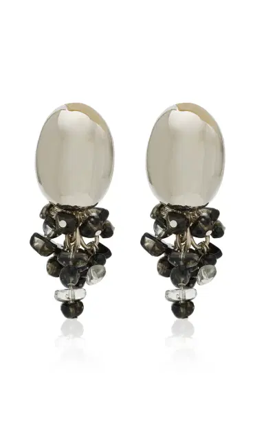 Brandon Maxwell The Goji Earrings With Dangling Stones | Thumbnail 1