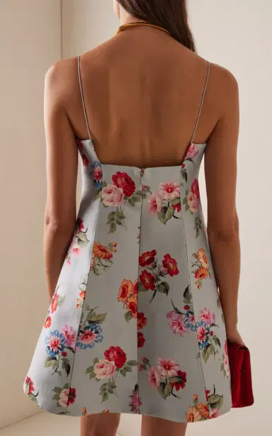 Brandon Maxwell The Zinnia Wool-Silk Mini Dress | Thumbnail 4 Brandon Maxwell The Zinnia Wool-Silk Mini Dress | Thumbnail 4