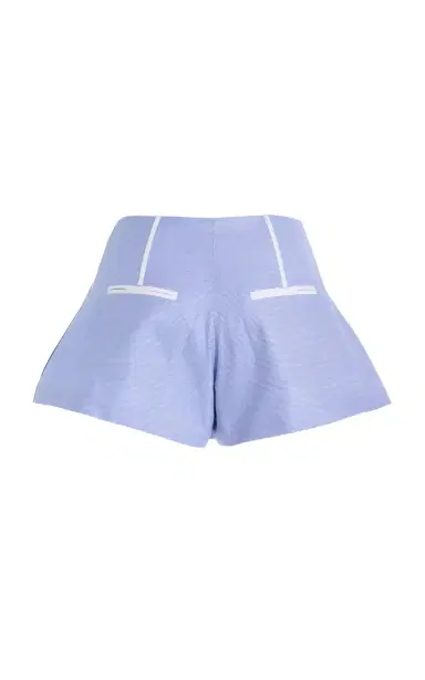 Brandon Maxwell The Cricket Boning-Detailed Cotton Mini Shorts | Thumbnail 15