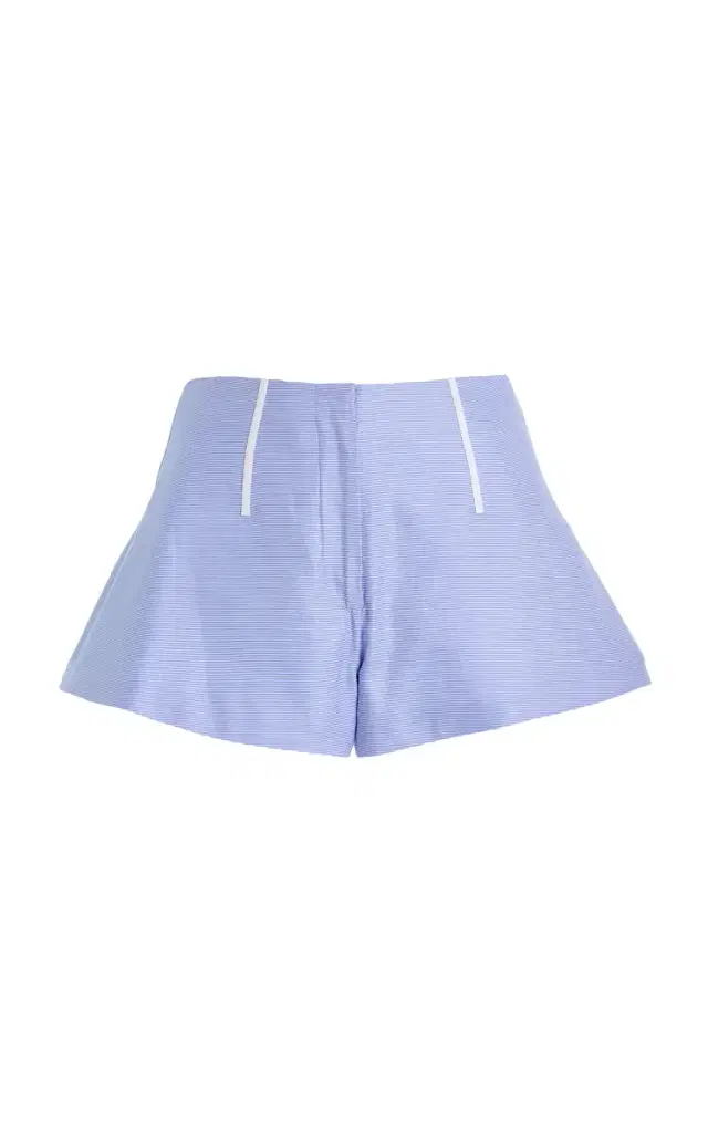 Brandon Maxwell The Cricket  Boning-Detailed Cotton Mini Shorts