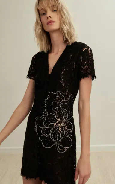 Francesca Miranda Moonlace Embroidered Cotton Mini Dress | Thumbnail 2