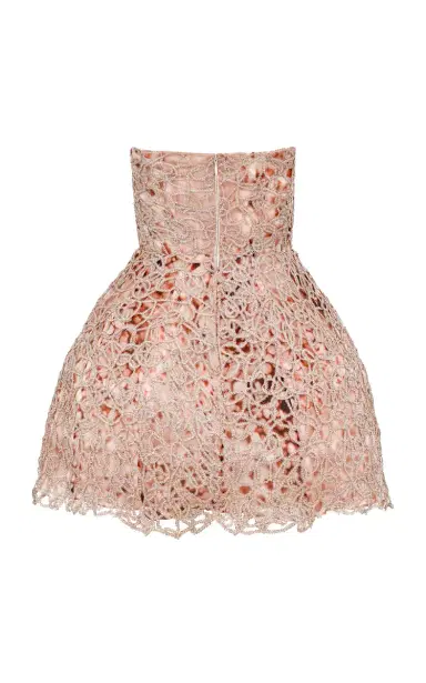 Francesca Miranda Peony Embroidered Silk Blend Mini Dress | Thumbnail 10