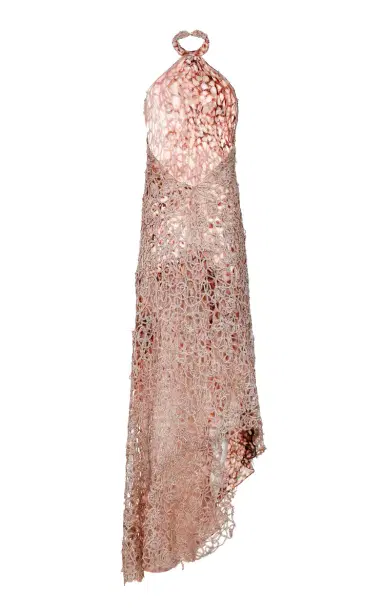 Francesca Miranda Rose Chain Embroidered Silk Blend Dress | Thumbnail 5
