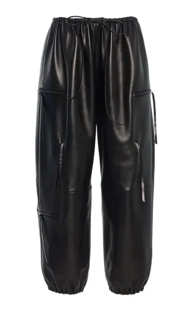 Brandon Maxwell The Scout Tapered Leather Cargo Pants | Thumbnail 11