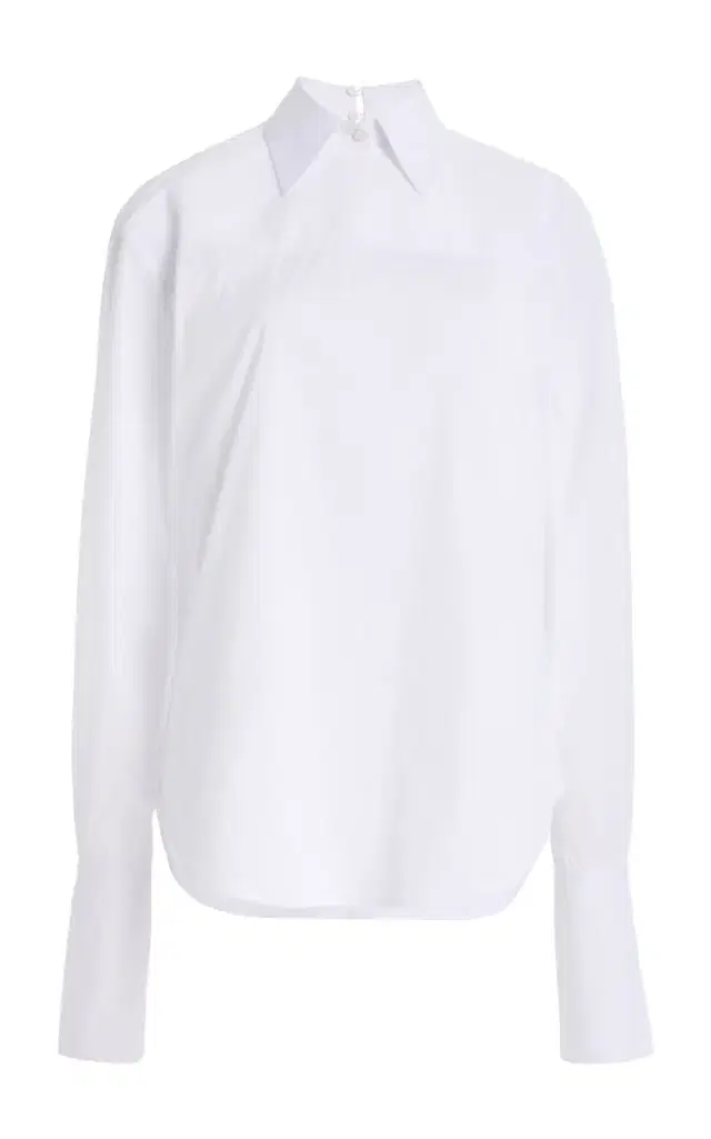 Brandon Maxwell The Keller  Button-Down Cotton Shirt