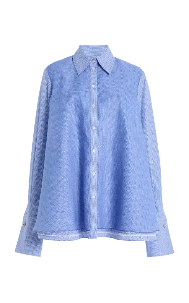 Brandon Maxwell The Vaughn  Layered Cotton Shirt