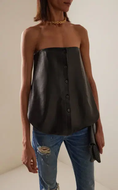 Brandon Maxwell The Shea Leather Top | Thumbnail 11 Brandon Maxwell The Shea Leather Top | Thumbnail 11