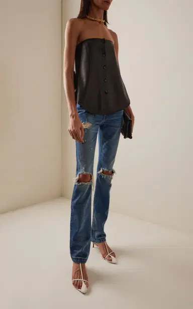 Brandon Maxwell The Shea Leather Top | Thumbnail 12 Brandon Maxwell The Shea Leather Top | Thumbnail 12