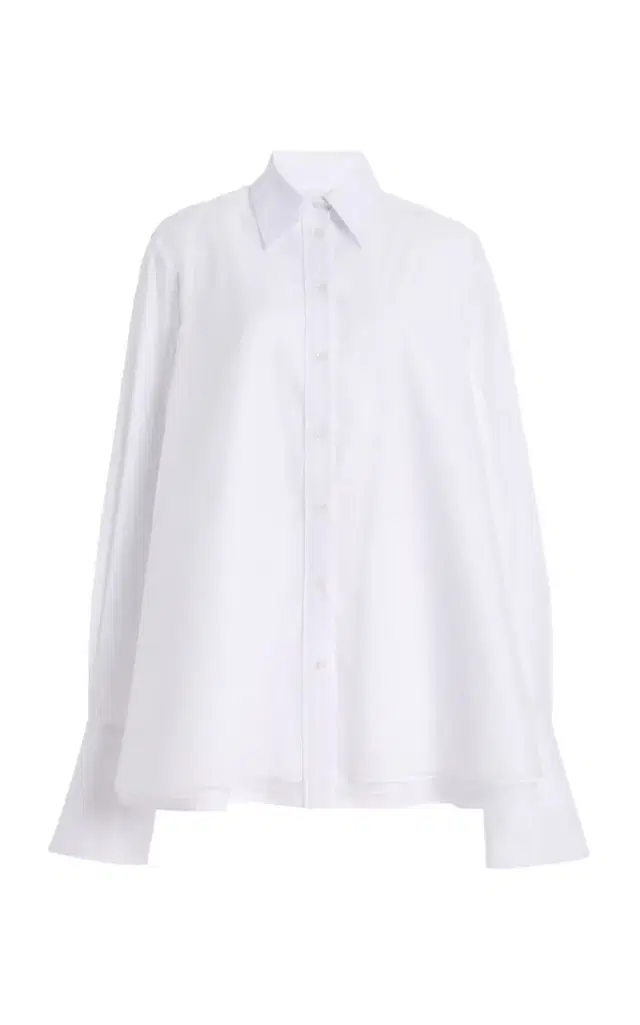 Brandon Maxwell The Vaughn  Layered Cotton-Blend Shirt