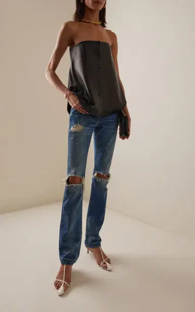 Brandon Maxwell The Riggs Mid-Rise Cigarette Jeans | Thumbnail 2