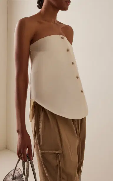 Brandon Maxwell The Shea Virgin Wool-Blend Top | Thumbnail 3