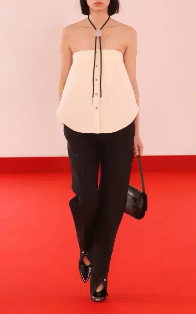 Brandon Maxwell The Shea Virgin Wool-Blend Top | Thumbnail 5