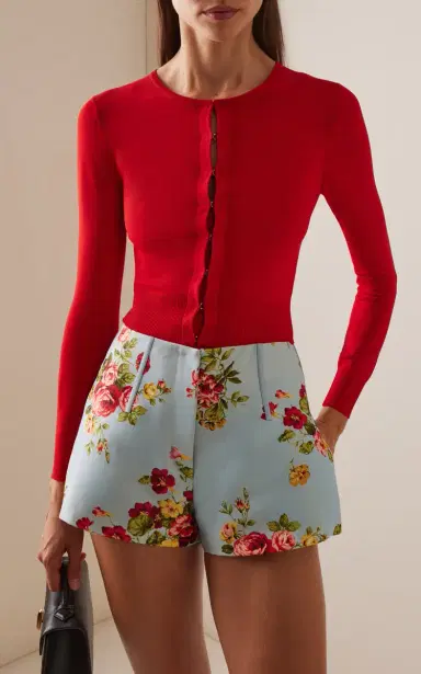Brandon Maxwell The Ellery Shrunken Cardigan | Thumbnail 4 Brandon Maxwell The Ellery Shrunken Cardigan | Thumbnail 4