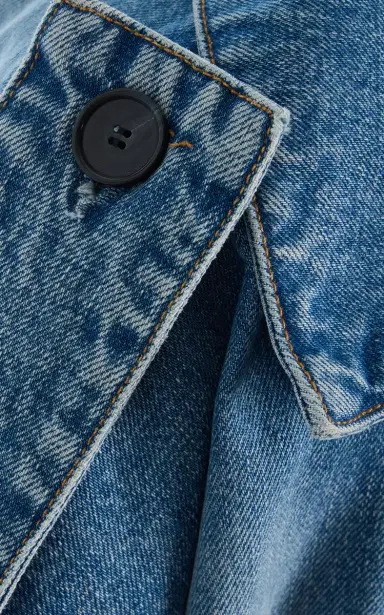Brandon Maxwell The Regan Belted Denim Trench Jacket | Thumbnail 7