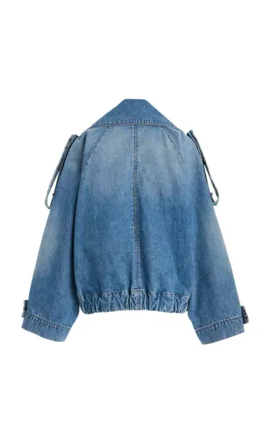 Brandon Maxwell The Regan Belted Denim Trench Jacket | Thumbnail 9